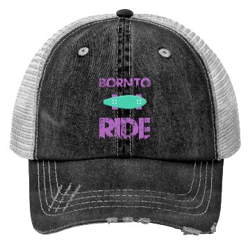 Discover born to ride skateboard skate rider Trucker Hats