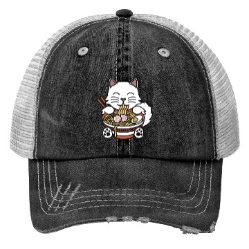 Discover Persian Cat Ramen Noodles Trucker Hats