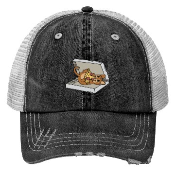 Discover Abyssinian Cat Pizza Lover Trucker Hats