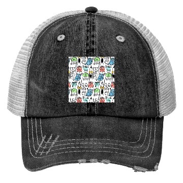 Discover SARAMOM scary pattern Trucker Hats