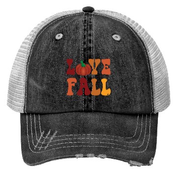 Discover i love fa Trucker Hats, Pumpkin Fall Trucker Hats,