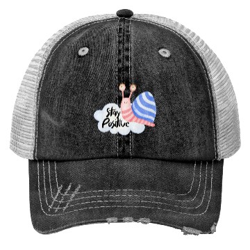 Discover Stay Positive - Colorful Snail Trucker Hats