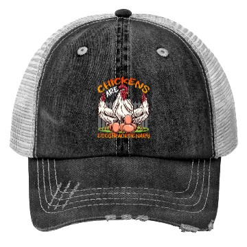 Discover Funny Chickens Chicken Farm Eggs Trucker Hats