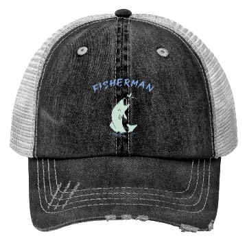 Discover Fishing Dad Trucker Hats