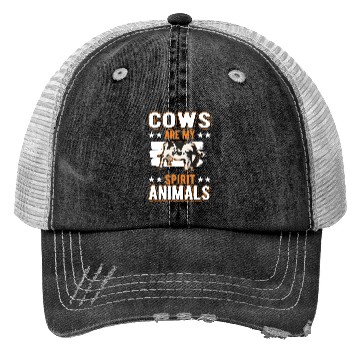 Discover Cow Spirit Animal Cattle Cows Trucker Hats