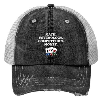Discover Math Psychology Competition Money Gambler Poker Trucker Hats