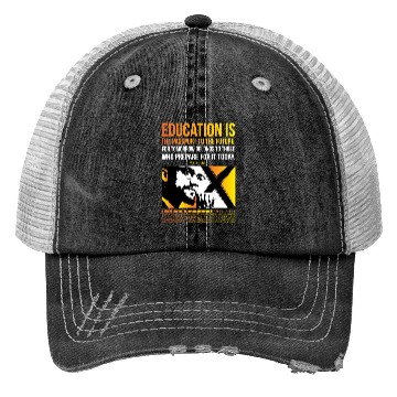 Discover Education Quote Trucker Hats