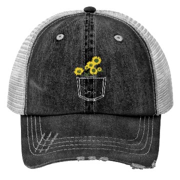 Discover sunflower in my pocket Trucker Hats for women