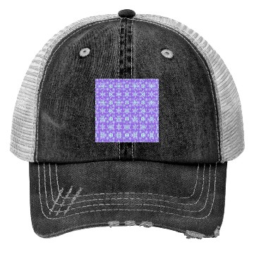 Discover Modern Snowflakes Pattern Purple Blue Trucker Hats