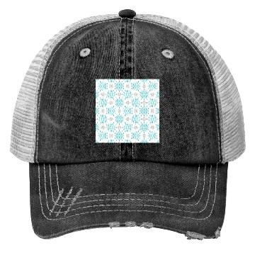 Discover Blue Snowflakes Pattern Trucker Hats