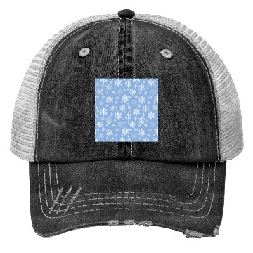 Discover Blue Snowflakes Pattern Trucker Hats