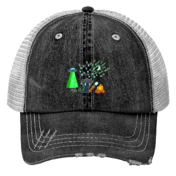 Discover Trick or Treat - Alien Camping Kitten Trucker Hats