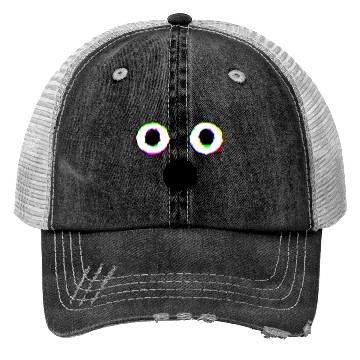 Discover Glitch Ghost Face Trucker Hats