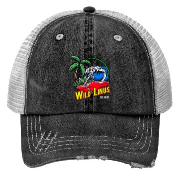 Discover Surfing Skull by Wild Linus Germany Trucker Hats
