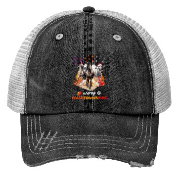 Discover Horses Happy HalloThanksmas Trucker Hats
