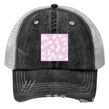 Discover Violet Snowflakes Pattern Trucker Hats