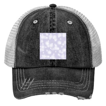 Discover Lavender Snowflakes Pattern Trucker Hats