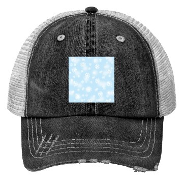 Discover Blue Snowflakes Pattern Trucker Hats