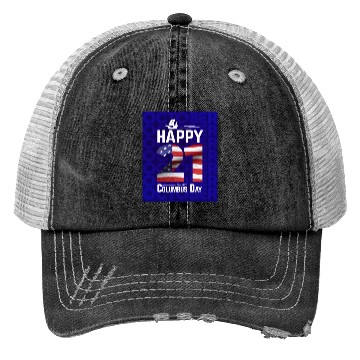 Discover Columbus Day Since 1492 Christopher Columbus Trucker Hats