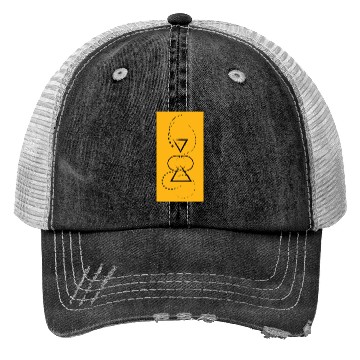 Discover Yellow Love Pattern Trucker Hats
