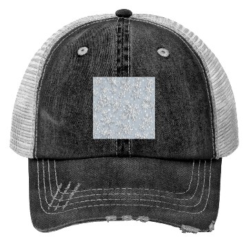 Discover Grey Snowflakes Pattern Trucker Hats