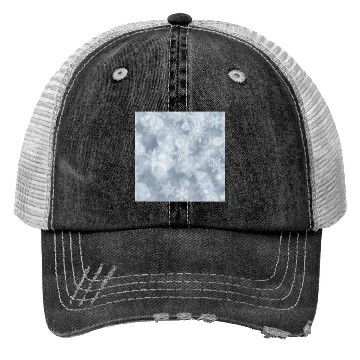 Discover Grey White Snowflakes Pattern Trucker Hats