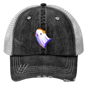 Discover A Ghost with headphones Trucker Hats