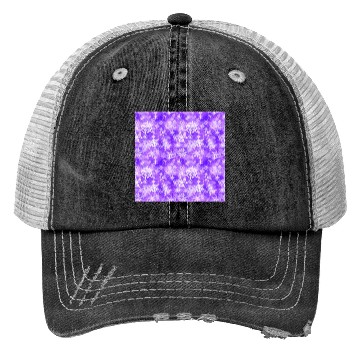 Discover Purple White Snowflakes Pattern Trucker Hats