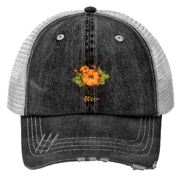 Discover Orange Cute Pumpkin Trucker Hats