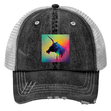 Discover Colorful Unicorn Cow Trucker Hats