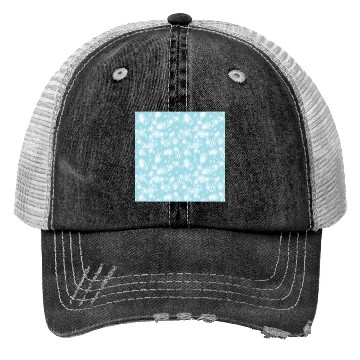 Discover Abstract Blue Snowflakes Pattern Trucker Hats