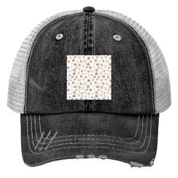 Discover Modern Snowflakes Pattern Trucker Hats