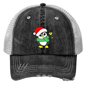 Discover penguin ringing bell Trucker Hats