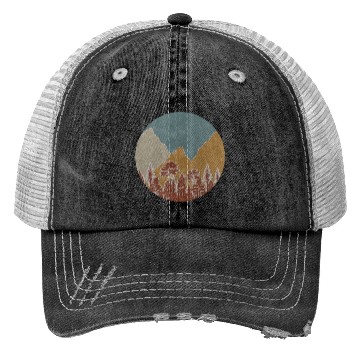 Discover Retro Forest Outdoor Nature Trucker Hats