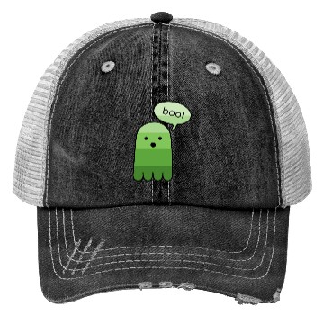 Discover Green Boo Ghost Halloween Trucker Hats