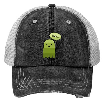 Discover Army Green Boo Ghost Halloween Trucker Hats