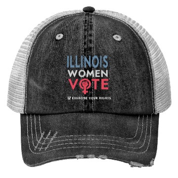 Discover Illinois Women Vote Voter 2022 Election Feminist Trucker Hats
