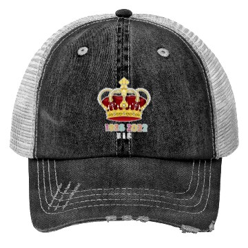 Discover Queen Elizabeth II Royal Coat Emblem Monarch Crown Trucker Hats
