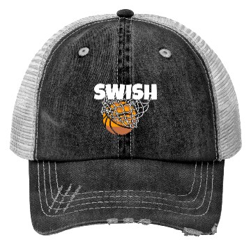 Discover Basketball Swish Matching Photo Trucker Hats