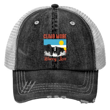 Discover Climbing Mountaineering Climber Mountains Hiking Trucker Hats