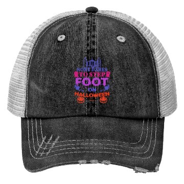 Discover creepy Halloween saying Trucker Hats