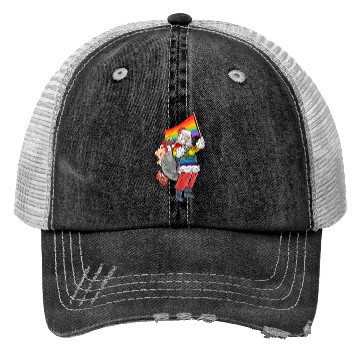 Discover LGBTQ Santa Claus Christmas Rainbow Trucker Hats