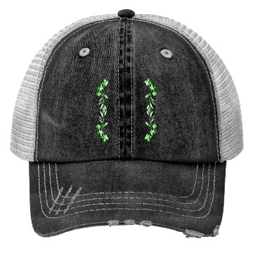 Discover green line dash plant Trucker Hats
