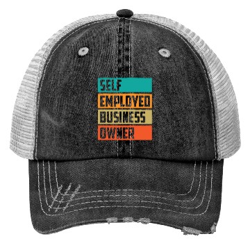 Discover Self Employed Business Owner Work Freelancer Boss Trucker Hats