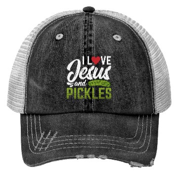 Discover I Love Jesus And Pickles Trucker Hats