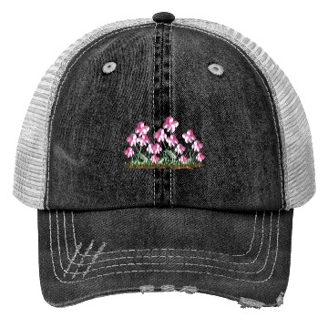 Discover plants pink flowers nature icon Trucker Hats