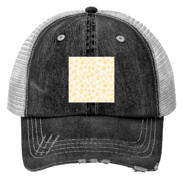 Discover Elegant Snowflakes Pattern White Yellow Trucker Hats