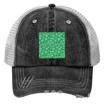 Discover Pretty Green Snowflakes Pattern Trucker Hats