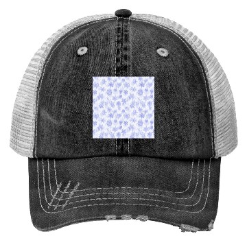 Discover Elegant Snowflakes Pattern White Purple Trucker Hats