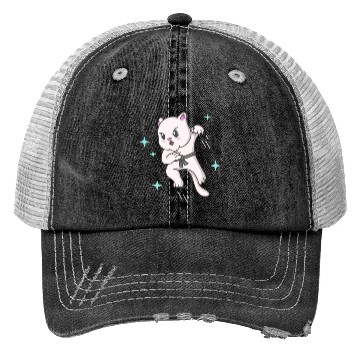 Discover Kawaii Cat Ninja Kitten Fighter Karate Trucker Hats
